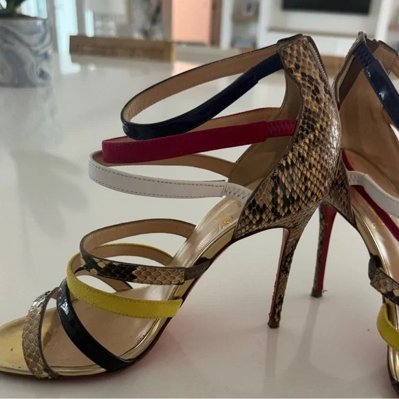 Christian Louboutin Mariniere Multicolor Sandals - Picture 3 of 6